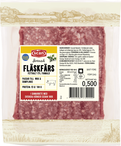 496730 Fläskfärs 500g
