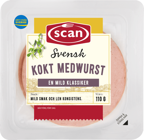 623537 Kokt medwurst 110g ovan Ovan