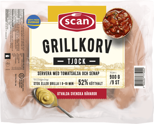 600976 Grillkorv tjock 900g ovan