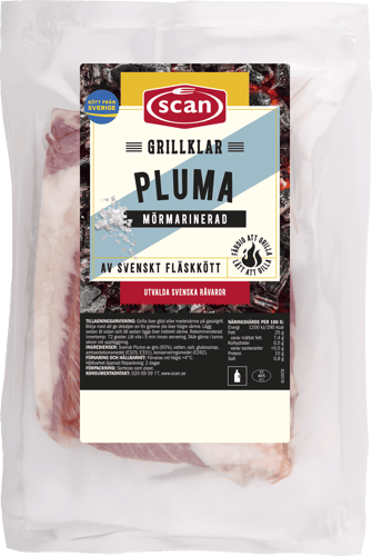 664856 Pluma mörad ovan