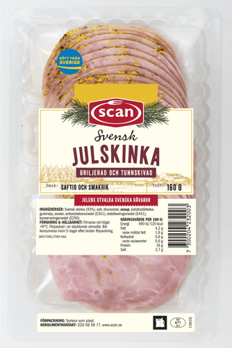 684230 Julskinka tunnskivad 160g