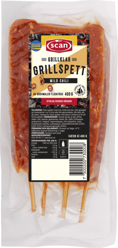 660730 Grillspett mild chili ovan
