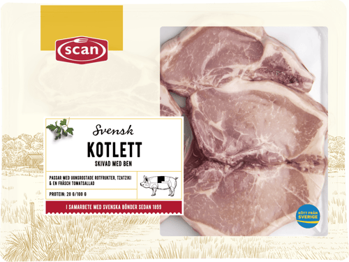 490034 Fläskkotlett med ben
