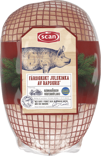 683077 Rapsgris Julskinka liten Fardigkokt ovan