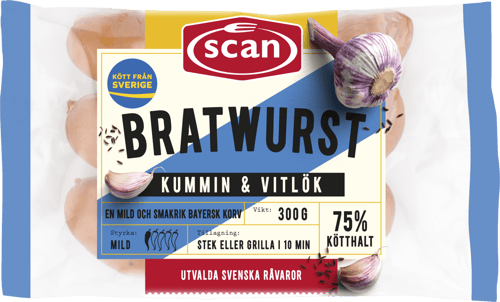 602256 Bratwurst 300g ovan