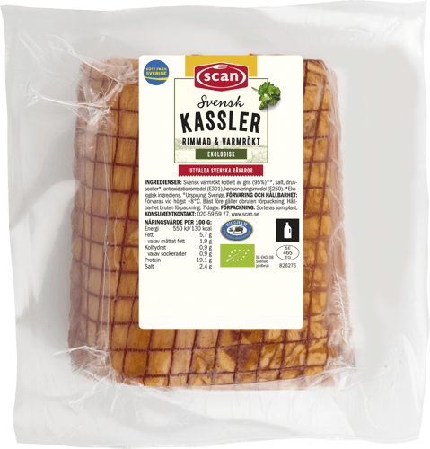 673666 Kassler Ekologisk 600g ovan