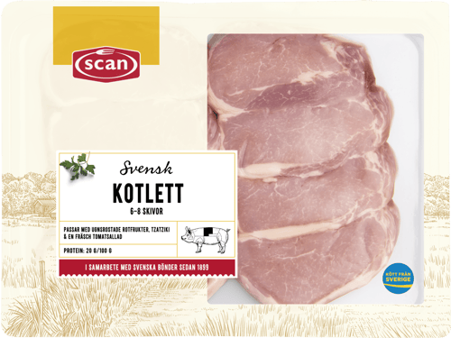 490064 Kotlett bfr 900g skivad