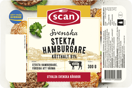 701530 Stekta hamburgare 300g ovan
