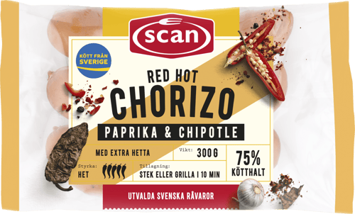 601656 Red hot chorizo 300g ovan