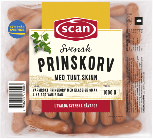 607277Prinskorv 100g ovan