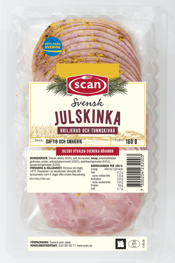 684230 Julskinka tunnskivad 160g