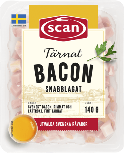 672326 Tärnat bacon 140g ovan