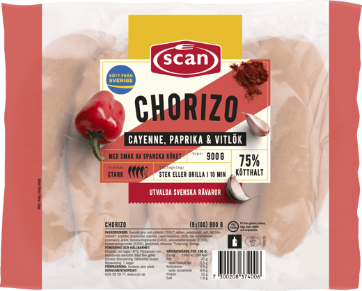 602976 Chorizo 900g ovan