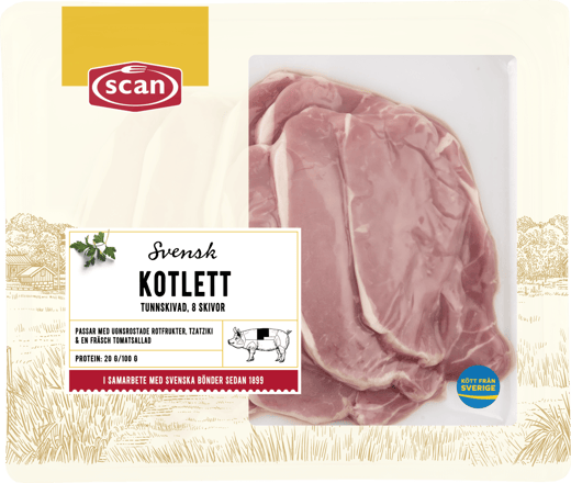 490061 Kotlett tunnskivad 500g