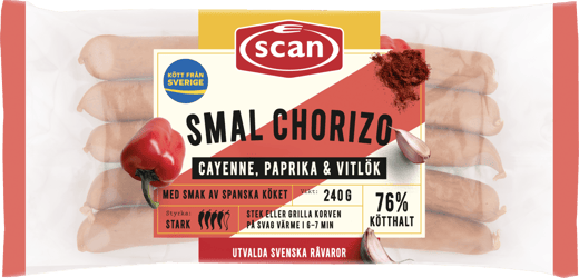 601246 Smal chorizo 240g ovan