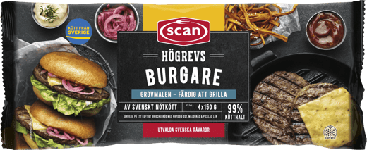 298911 Högrevsburgare 4x150g ovan