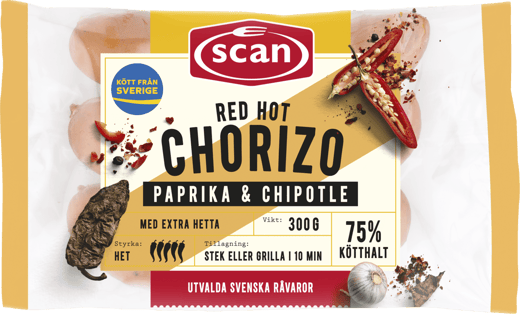 601656 Red hot chorizo 300g ovan
