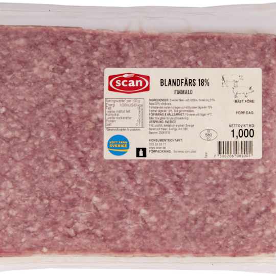 426089 Blandfärs 18% 1000g ovan