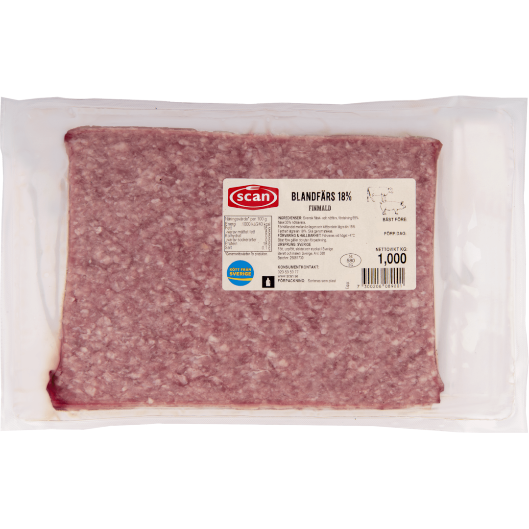 Blandfärs 18%
