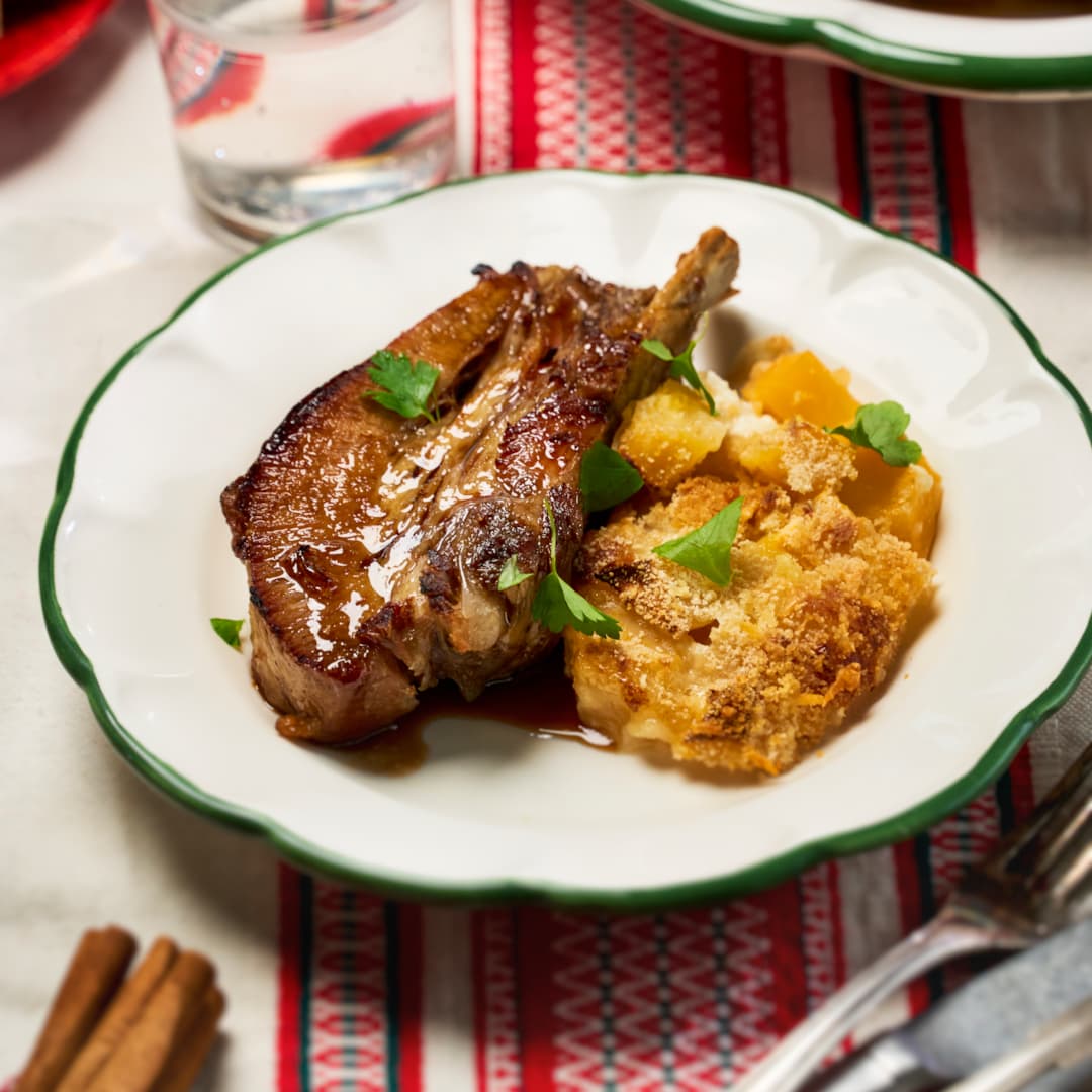 Revben med gräddkokt kålrot