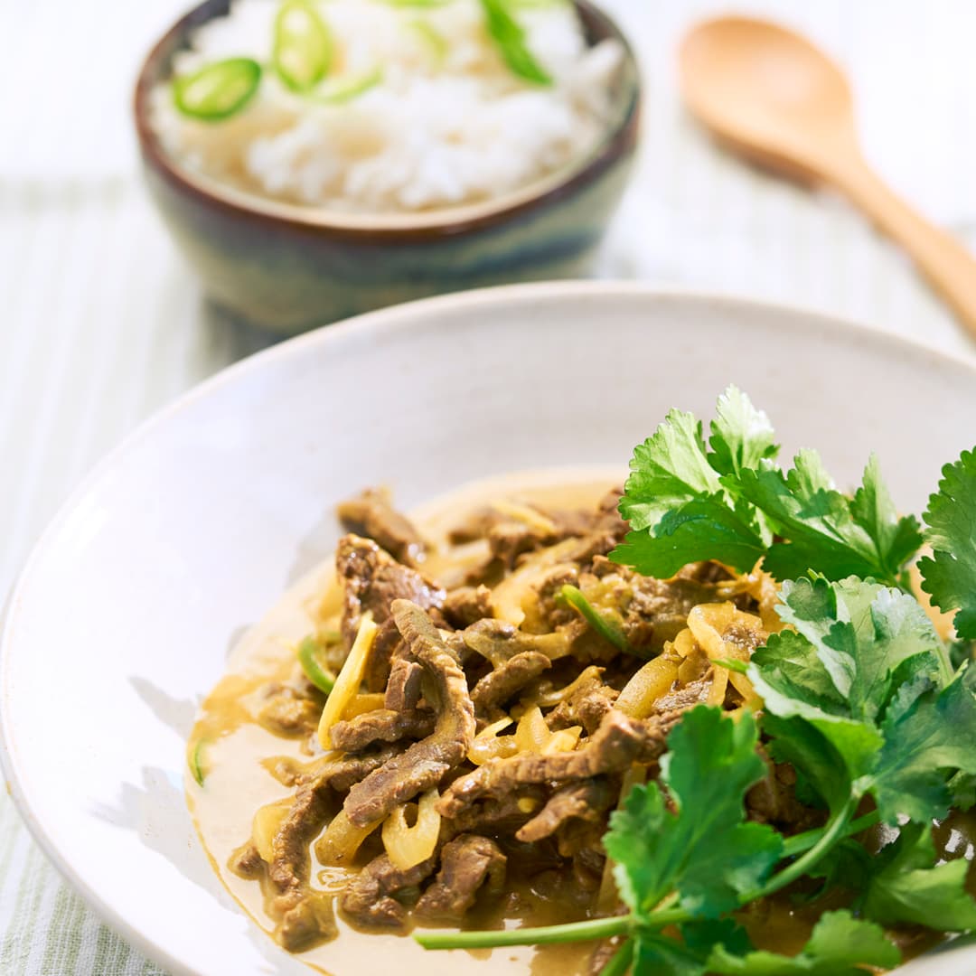 Sri Lanka-inspirerad biffcurry på lövbiff