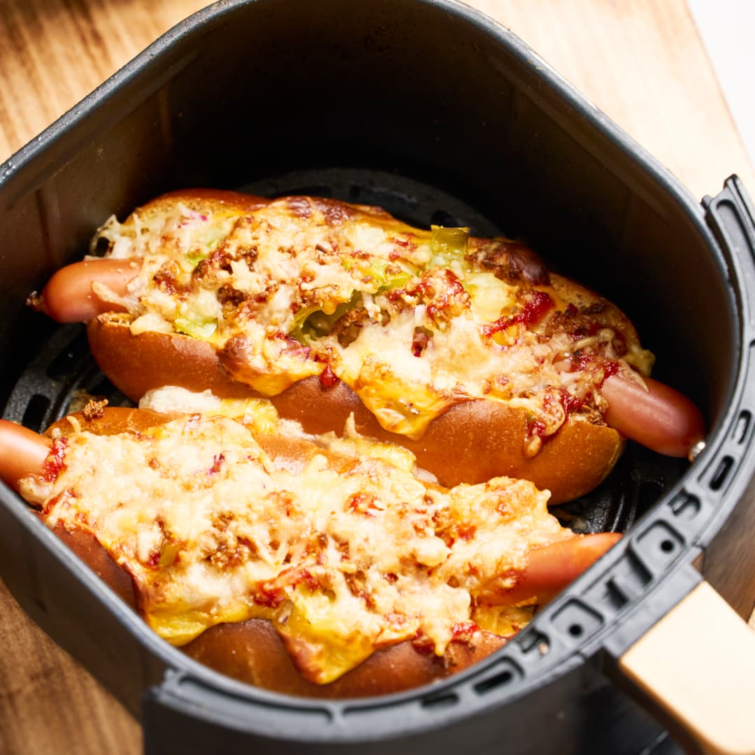 Gratinerad varmkorv i Airfryer