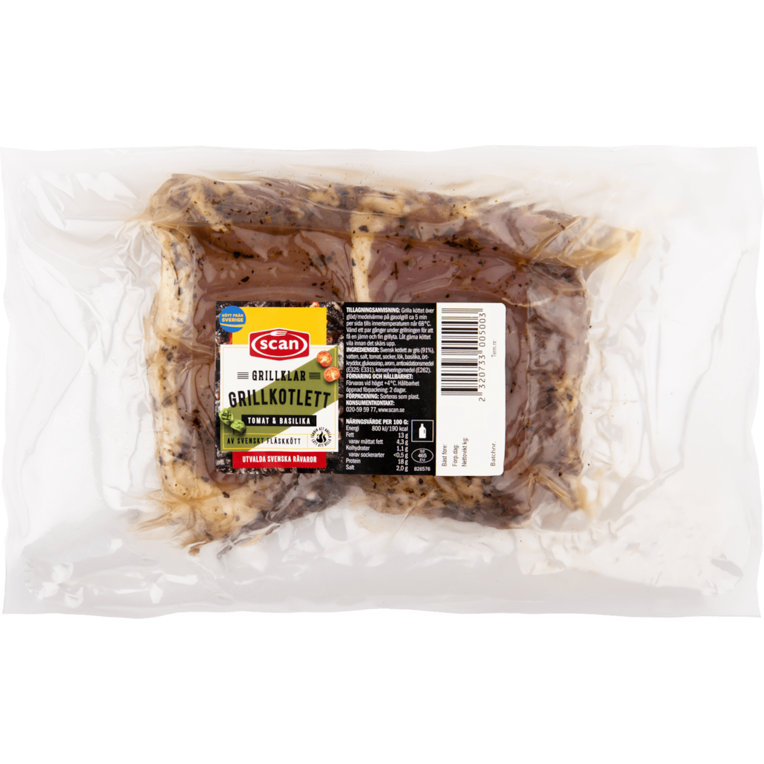 Grillkotlett Tomat & Basilika