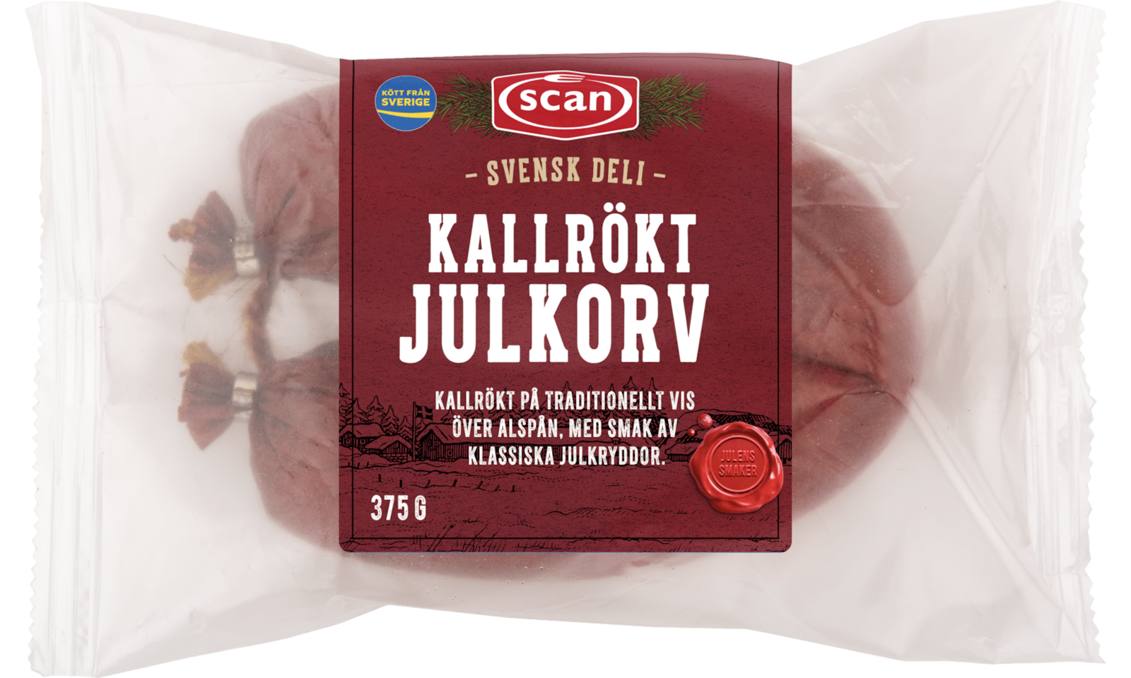 631457 Kallrökt julkorv 375g ovan