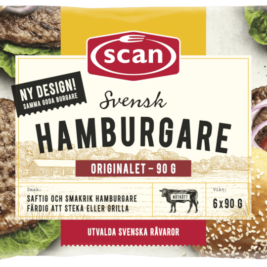 298919 Hamburgare 6x90g ovan