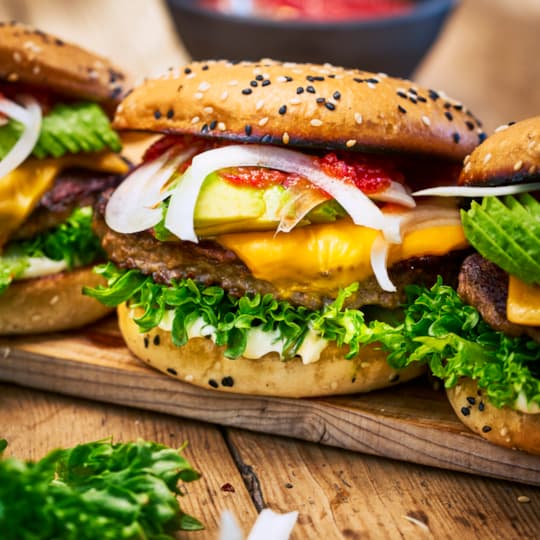 Baconburgare Sweet 'n' sour