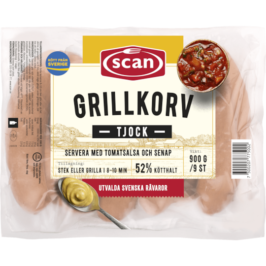 Tjock grillkorv 900g