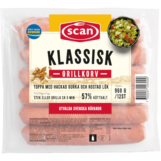 Klassisk grillkorv 960g