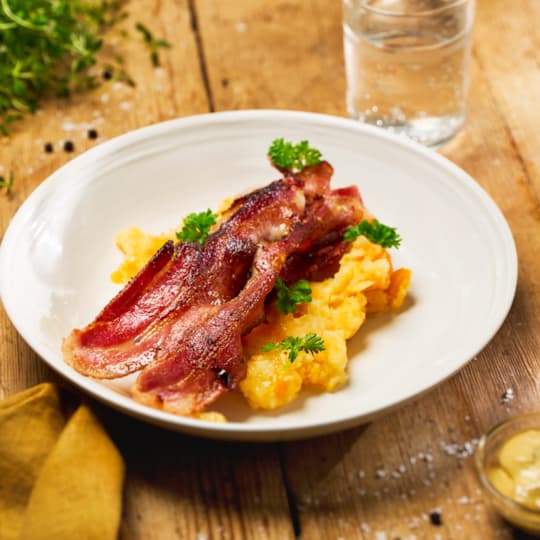 Stekt fläsk med rotmos