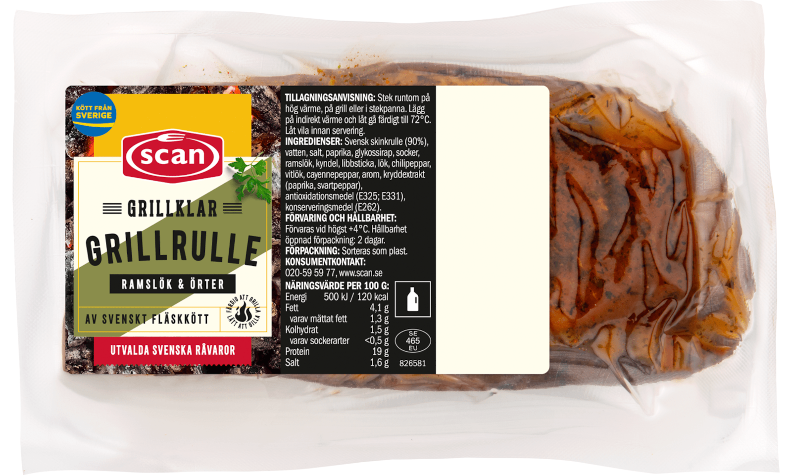 660930 Grillrulle ramslök örter ovan