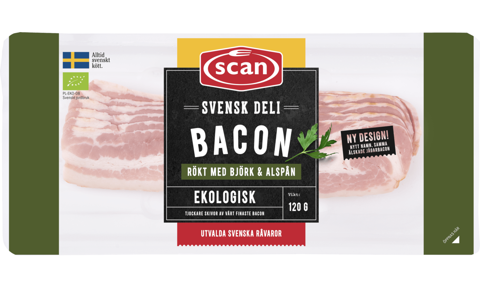 676836 Bacon ekologisk 120g ovan