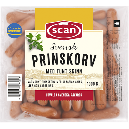 Prinskorv 1000g