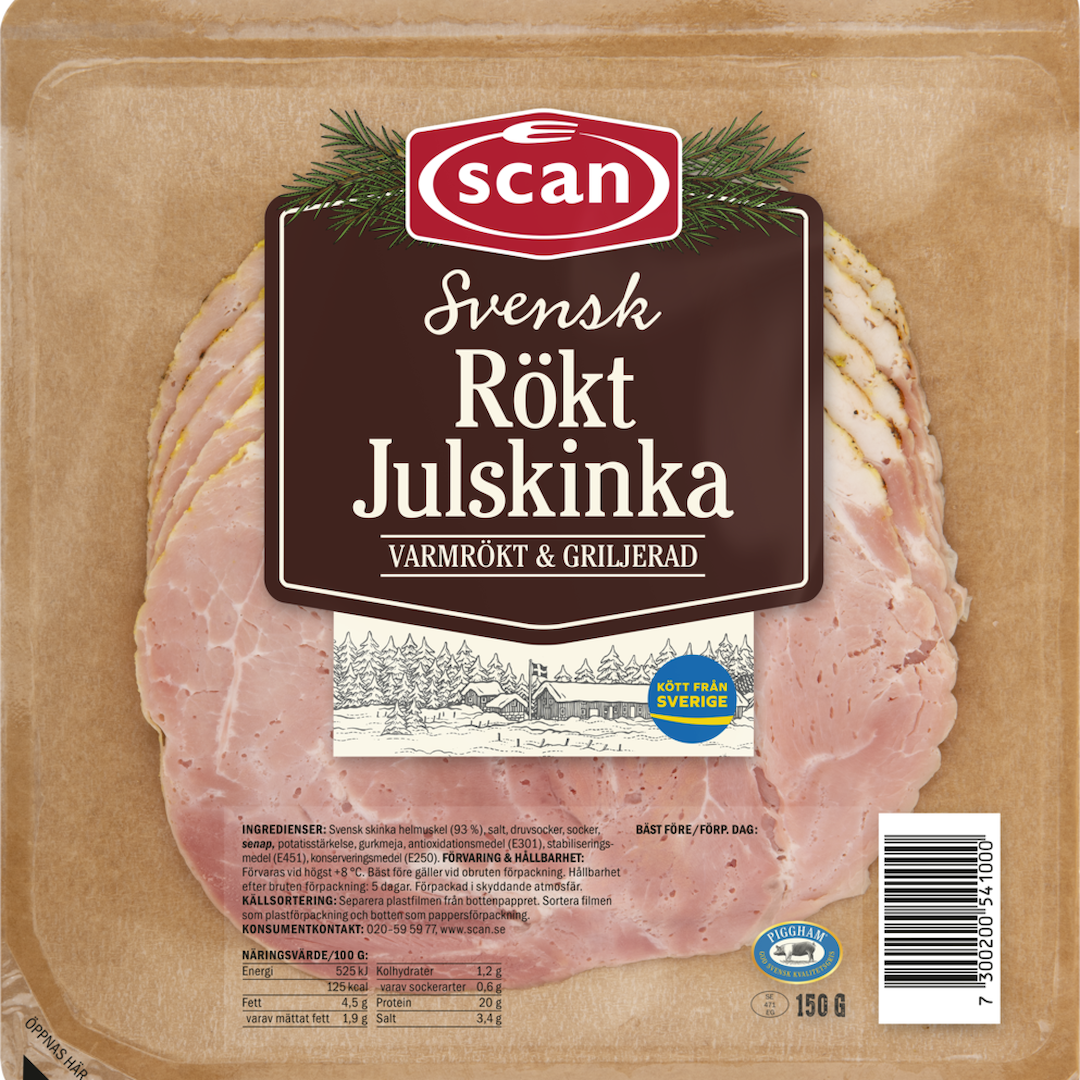 Julskinka Rökt skiv