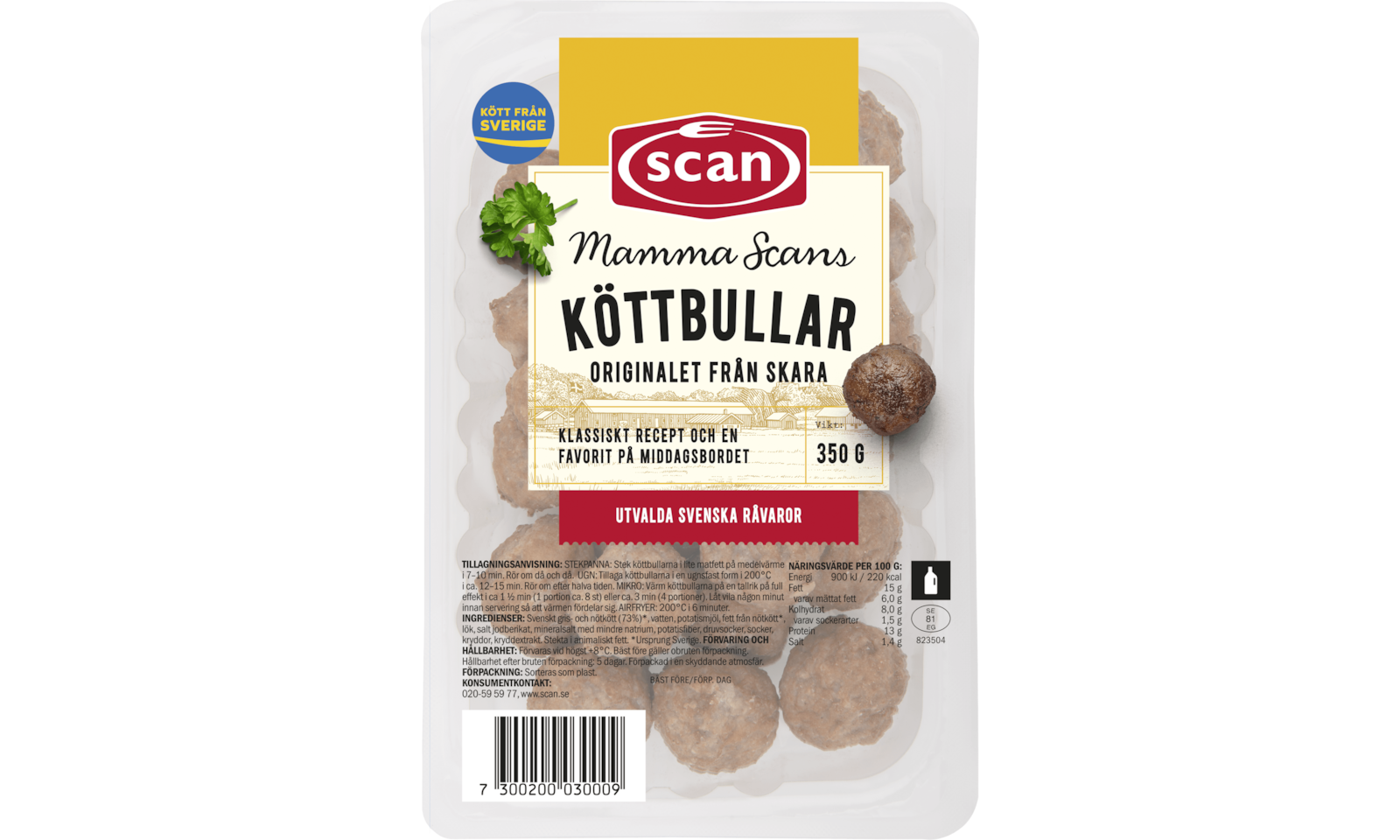 700030 Mammas köttbullar 350g ovan