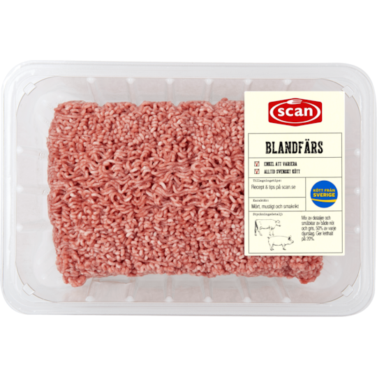 Blandfärs 20% ca 1000 g