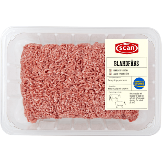 Blandfärs 20% ca 1000 g