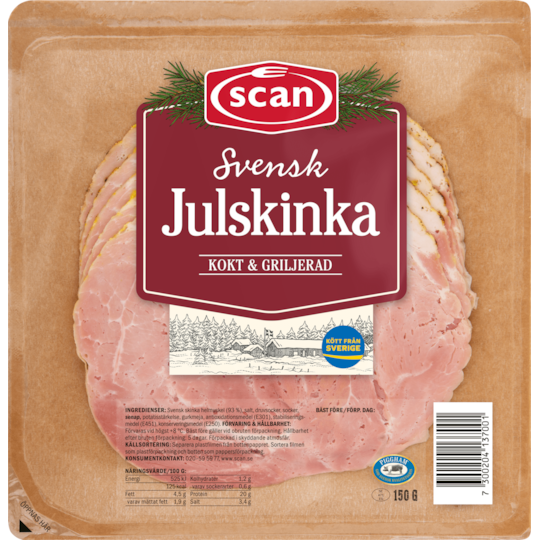 JULSKINKA SKIVAD 150G