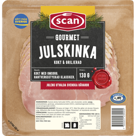 JULSKINKA GOURMET SKIVAD 130G