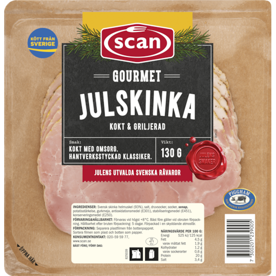 JULSKINKA GOURMET SKIVAD 130G