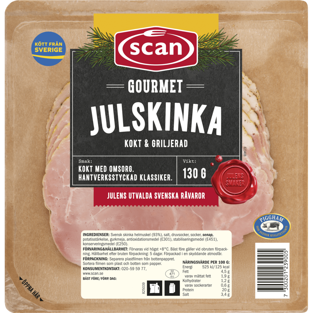 JULSKINKA GOURMET SKIVAD 130G