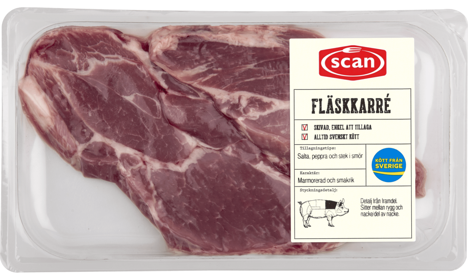 493131 Fläskkarré ovan