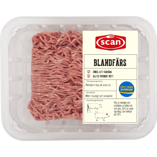 Blandfärs 20% 400 g
