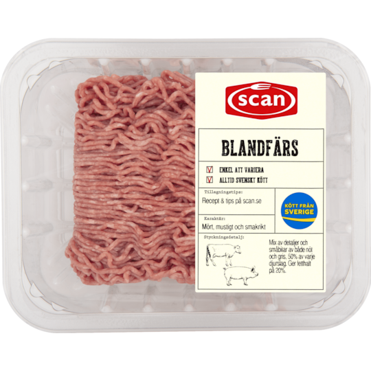 Blandfärs 20% 400 g