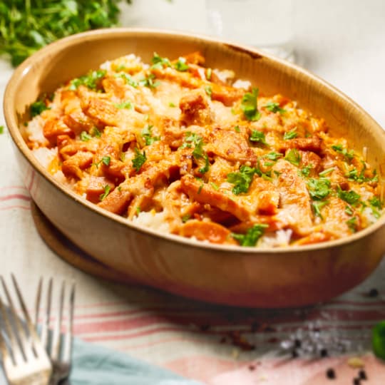 Korvstroganoff gratäng