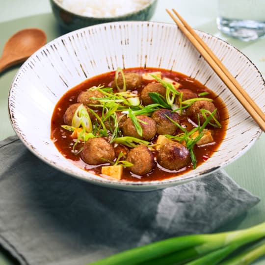 Snabb & snäll Mapu Tofu med köttbullar