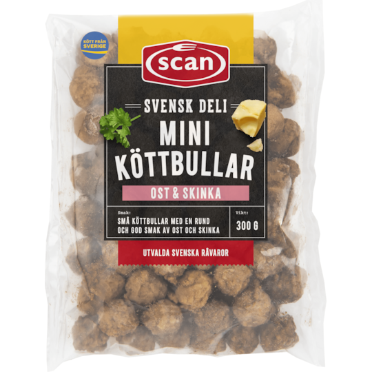 Miniköttbullar Ost & Skinka 300g